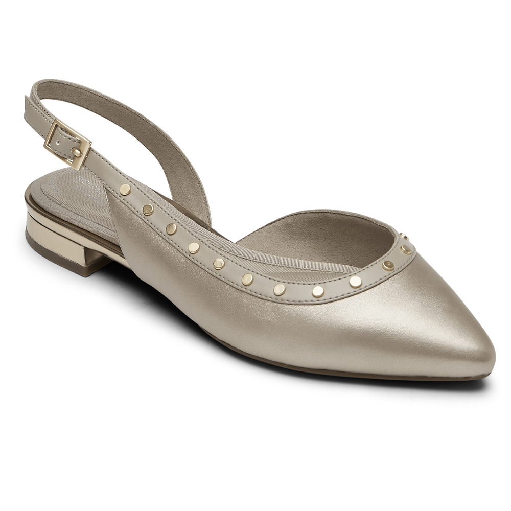 Rockport Slingback Dame Grå - Total Motion Zuly Studded - VZOE30912